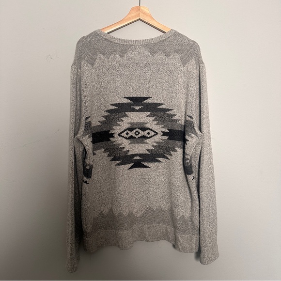 Lucky Brand Pendleton Men's Crew Sweater Aztec Tribal in Grey | XL - Picture 4 of 4
